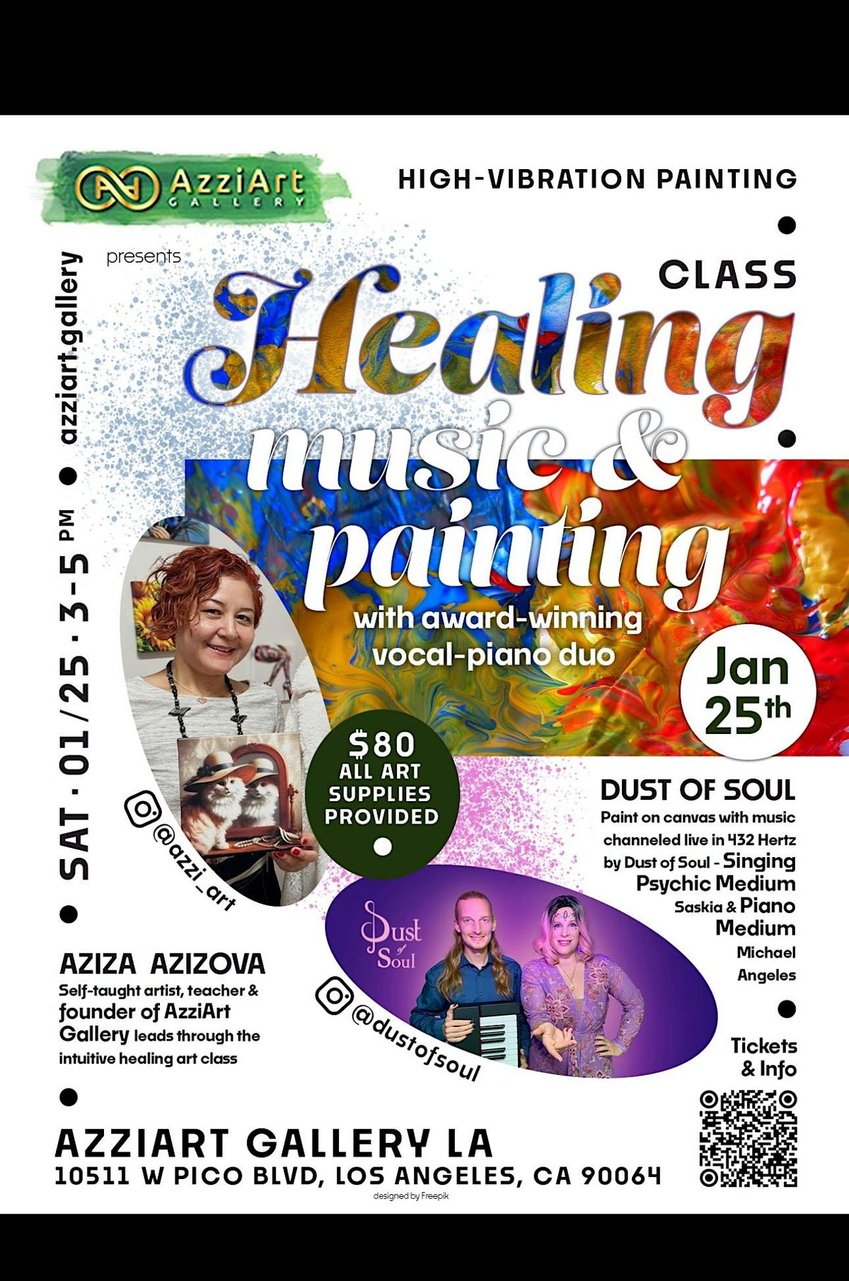 Healing Music and Painting Class at AzziArt Gallery LA with Dust of Soul.