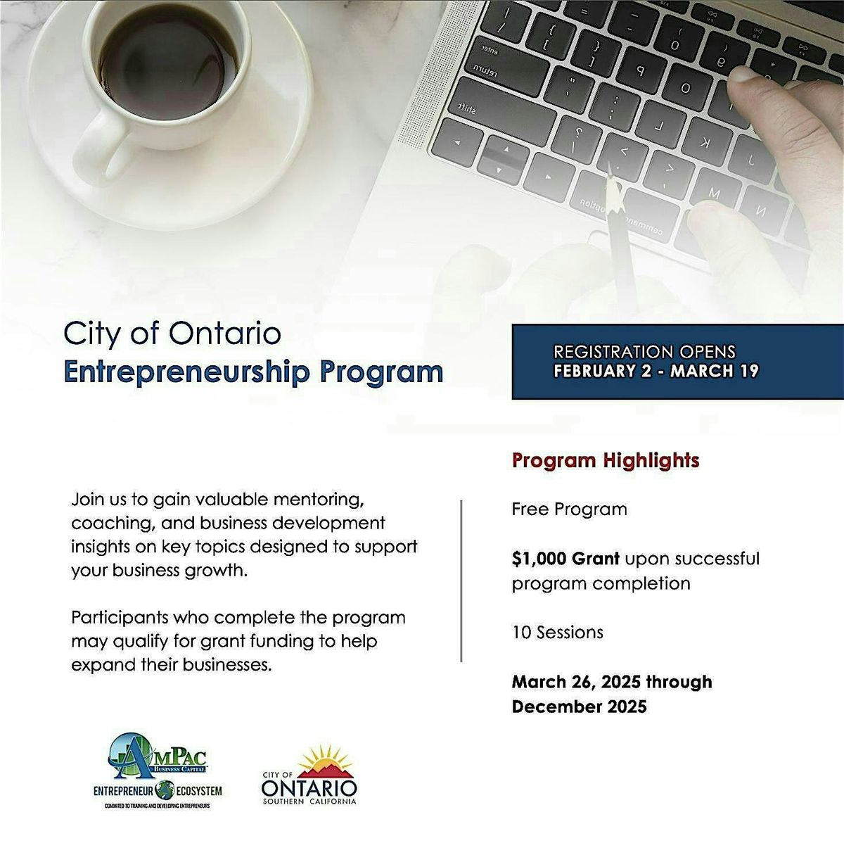 2025 City of Ontario Entrepreneurship Incubator