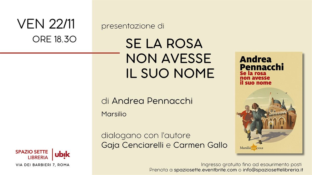 Presentazione di "Se la rosa non avesse il suo nome"