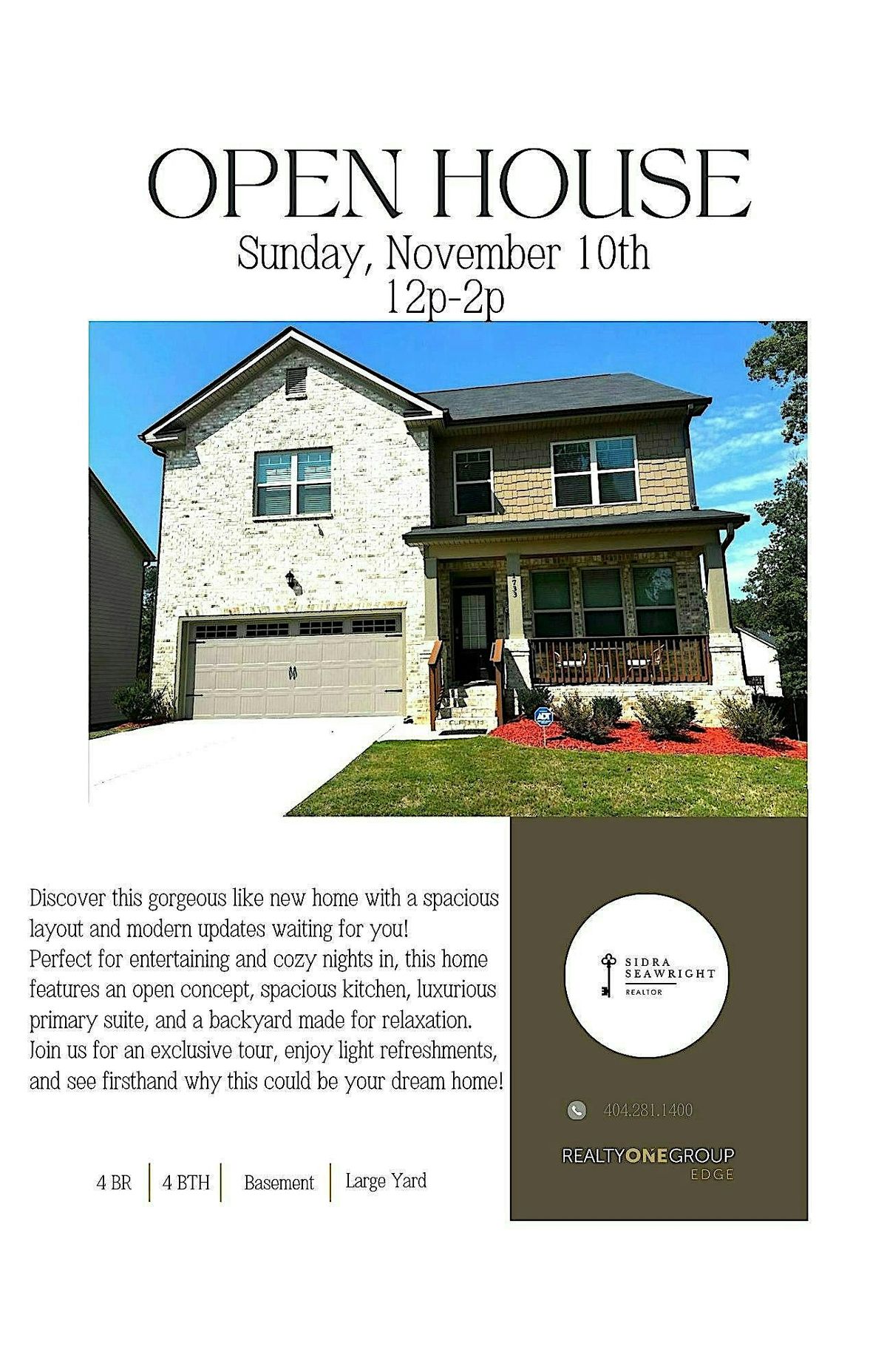 Open House This Sunday!