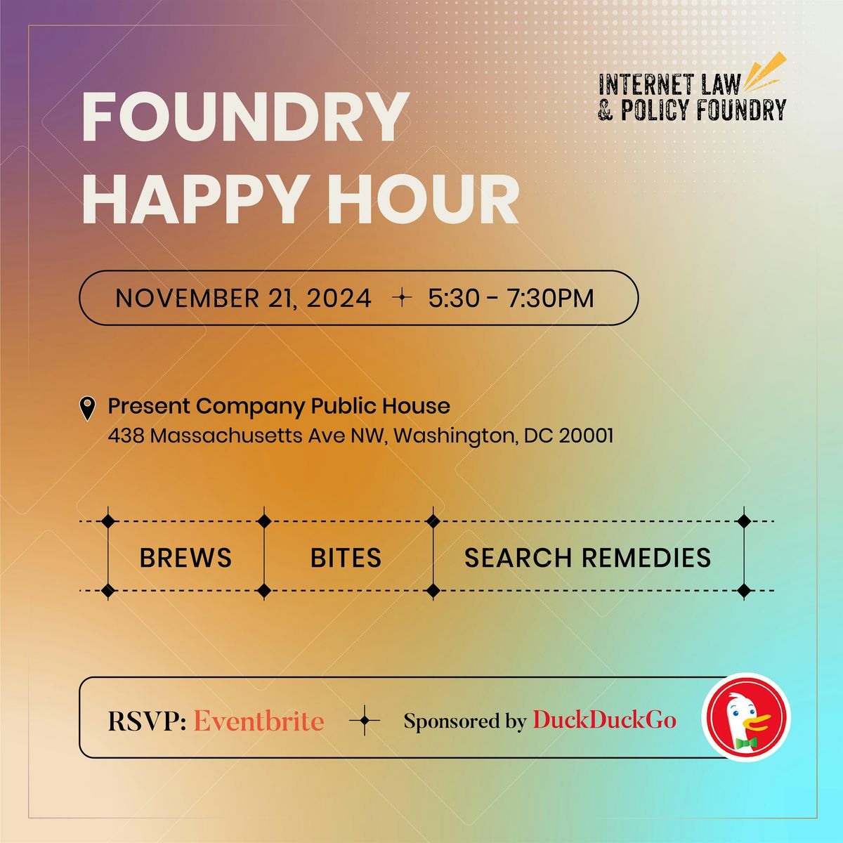 Foundry DC Happy Hour x DuckDuckGo