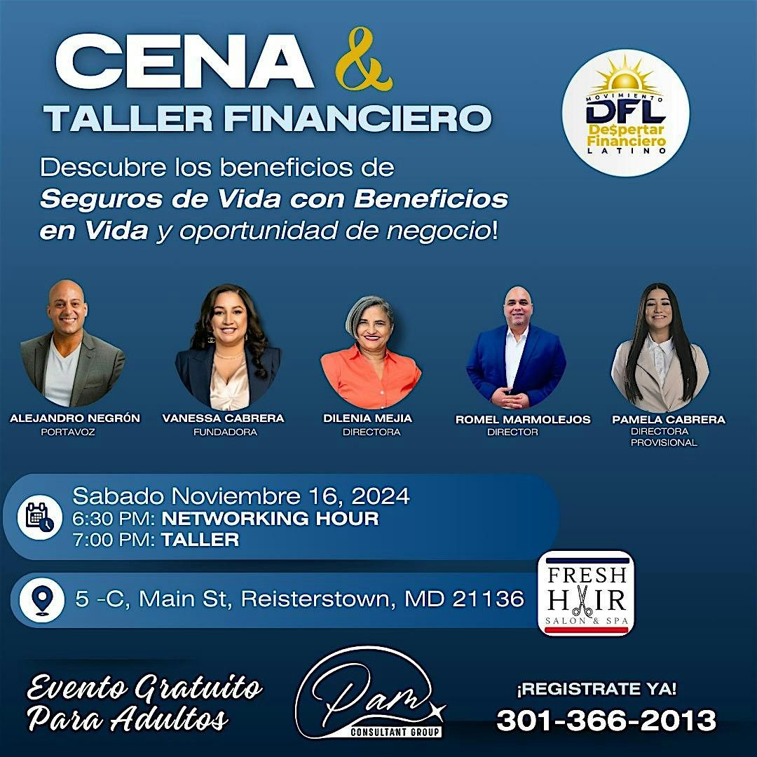 Cena & Taller Financiero GRATIS