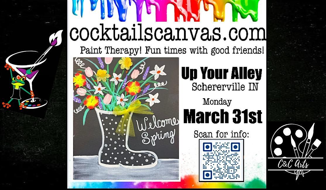 "Welcome Spring" Cocktails and Canvas Painting Art Event