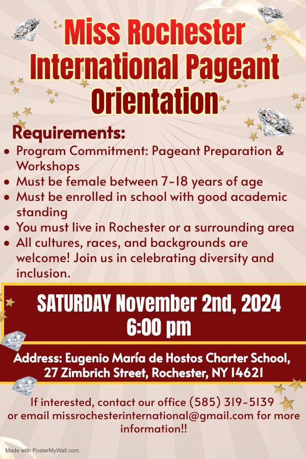 Miss & Mister Rochester International 2024\/25 Orientation Day