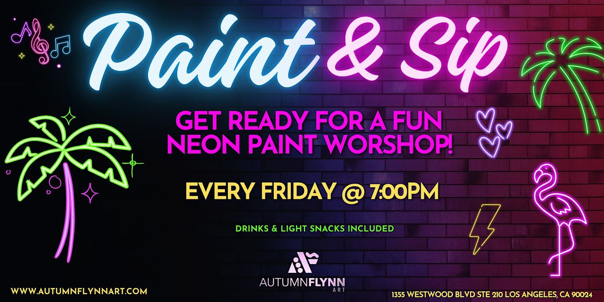 Glow in the Dark Paint & Sip Class