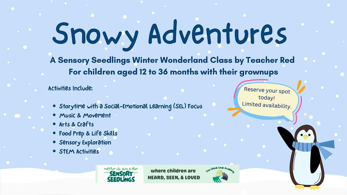 Snowy Adventures: Sensory Seedlings Winter-themed Preschool Experience