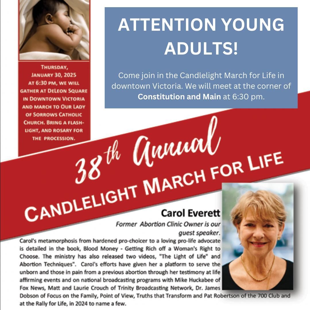 38th Annual Candlelight March for Life Victoria, TX