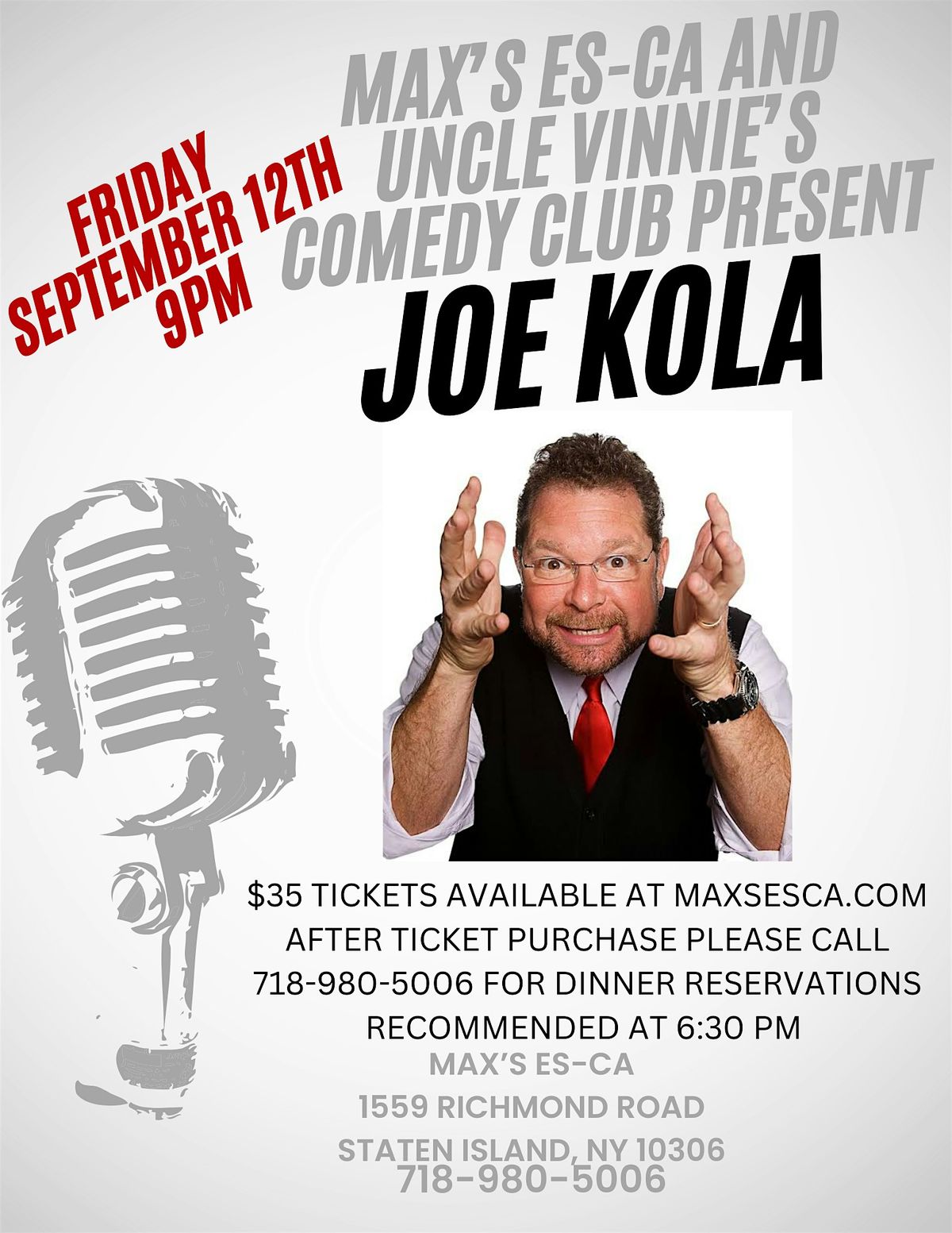 JOE KOLA COMEDY NIGHT