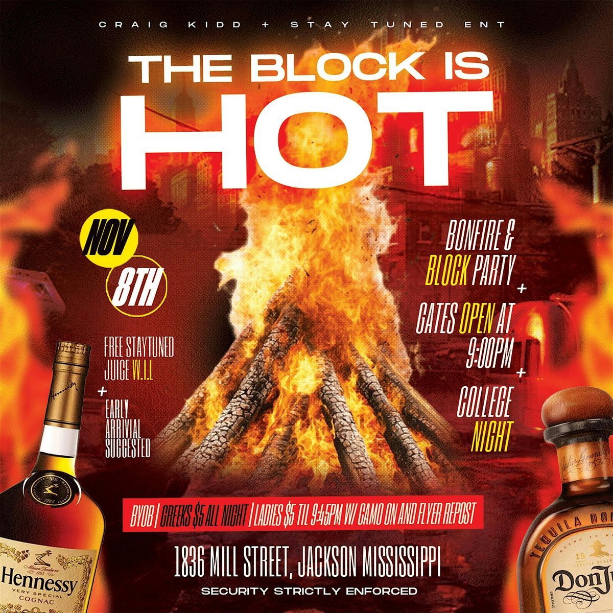 THE BLOCK IS HOT ( block-party\/ bonfire