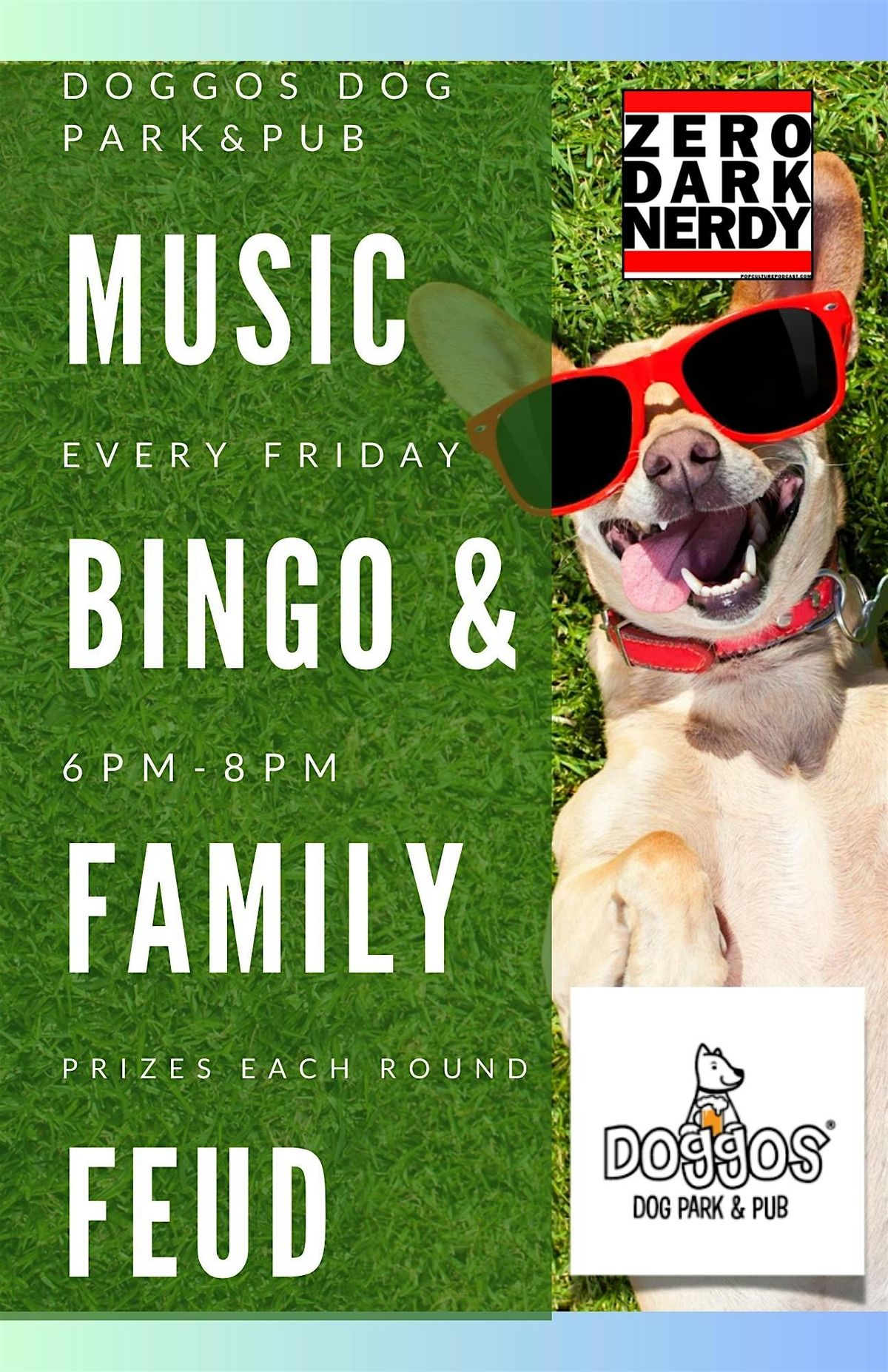 Music Bingo and Family Feud Night at Doggos Dog Park & Pub
