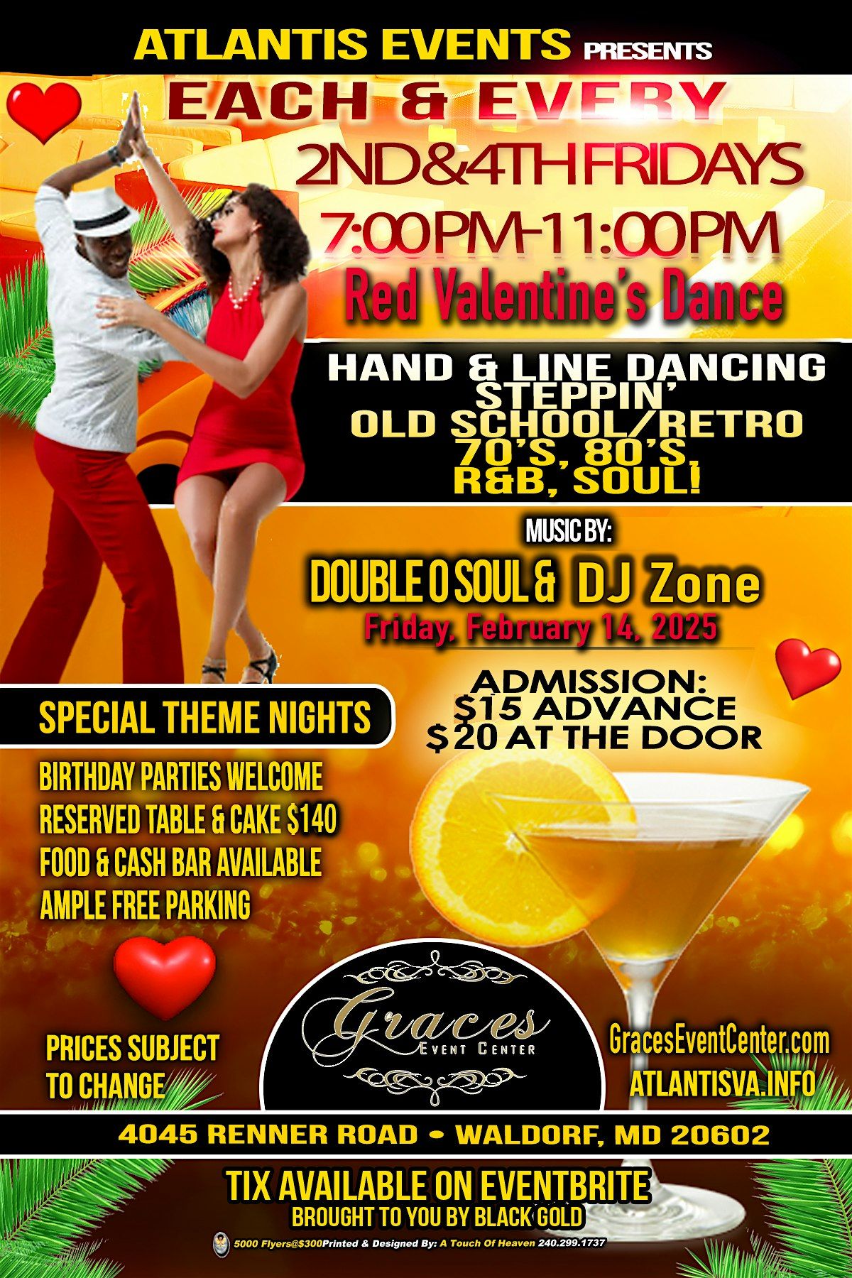 Atlantis 2nd Friday Red Valentines Night - Hand & Line Dancing at Graces