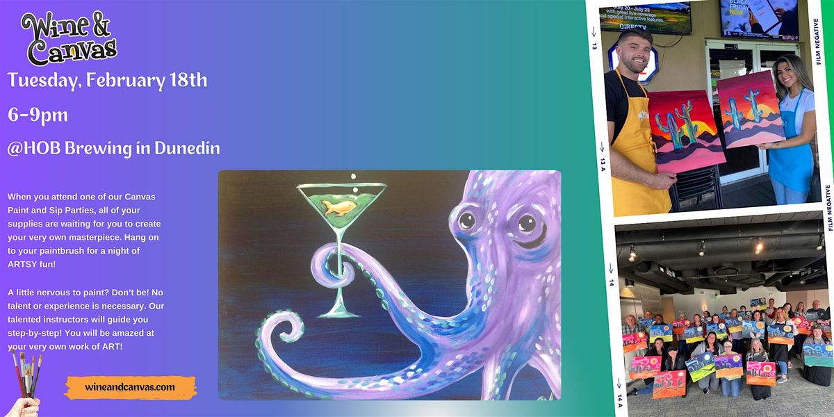 Dunedin Paint and Sip \u2013 Octopus Martini