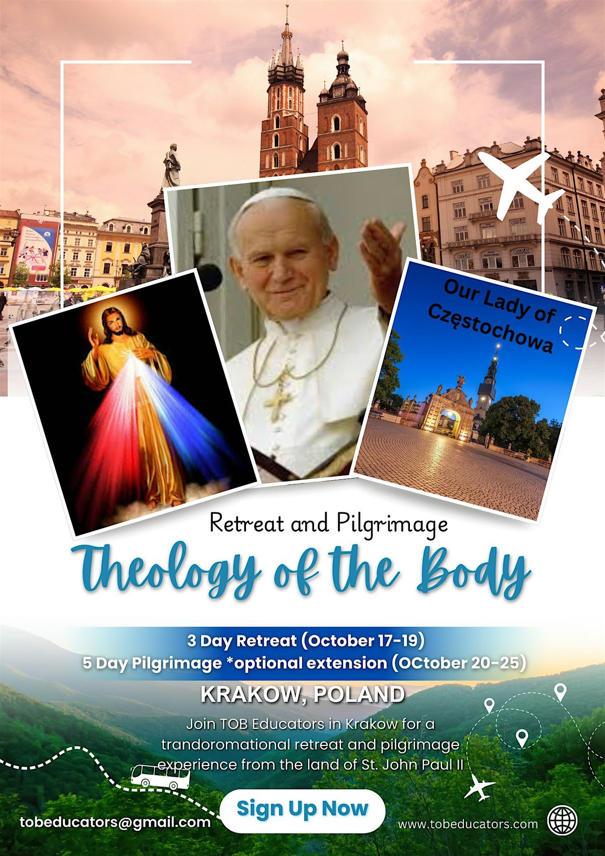 Theology of the Body weekend Retreat and Pilgrimage to Krakow, Poland!