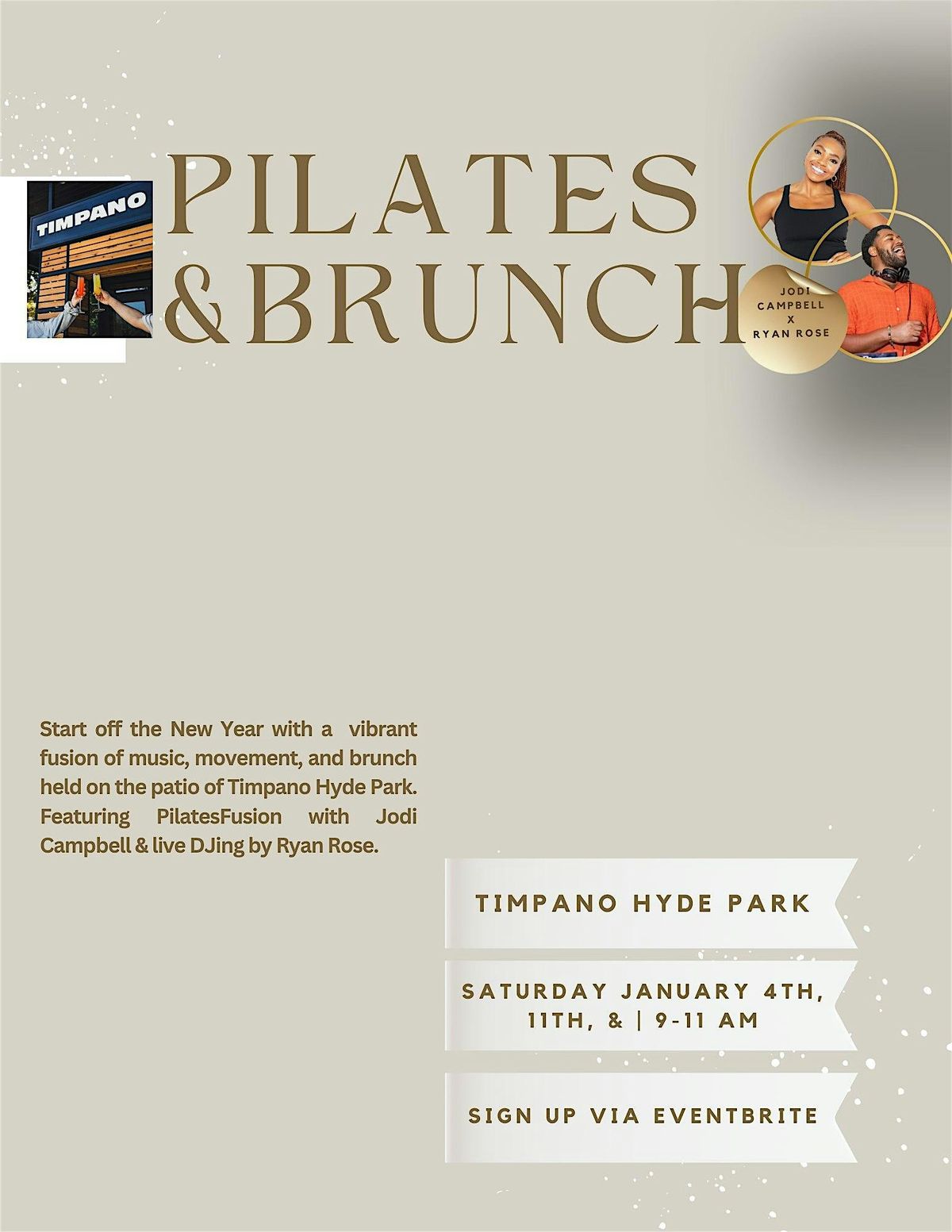 Timpano - Pilates & Brunch (JAN 18th)