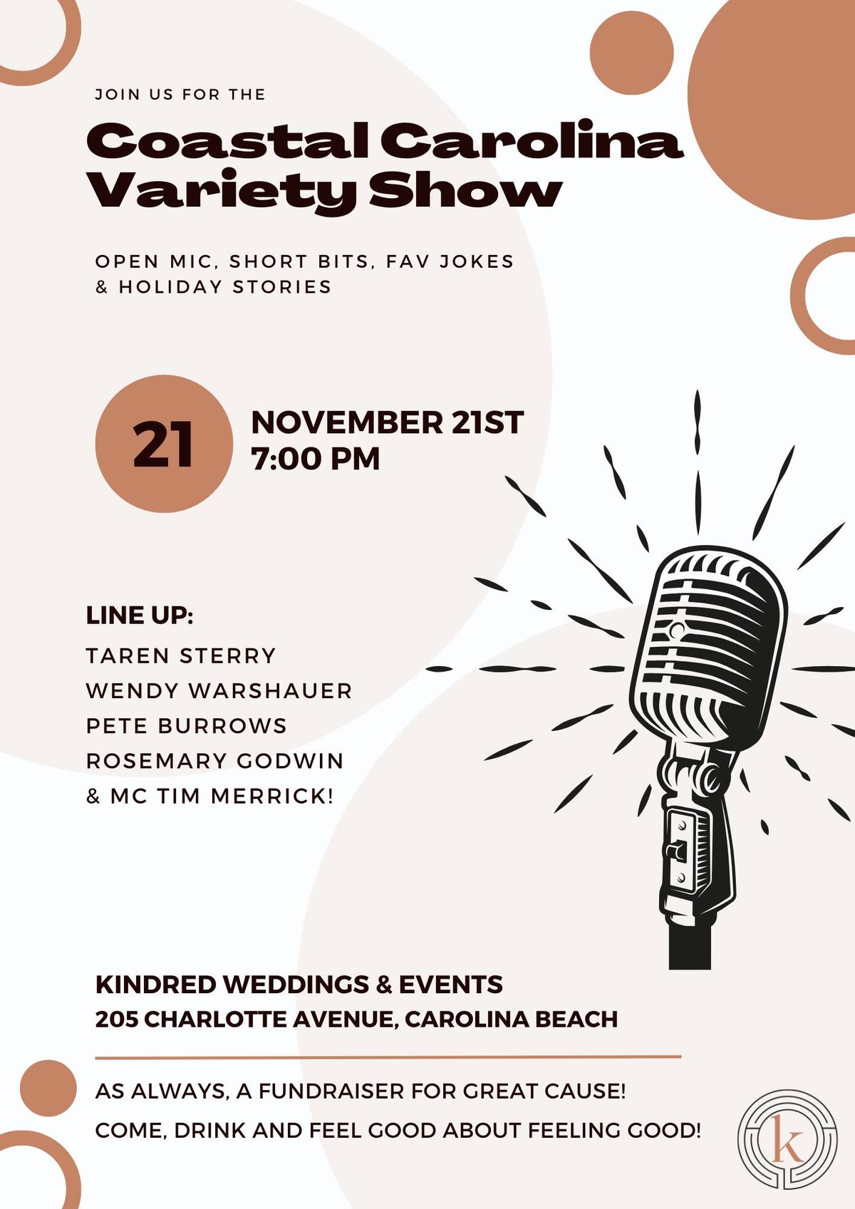 Coastal Carolina Variety Show at Kindred - Comedy Night