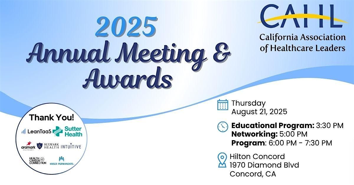 2025 CAHL Annual Meeting & Awards