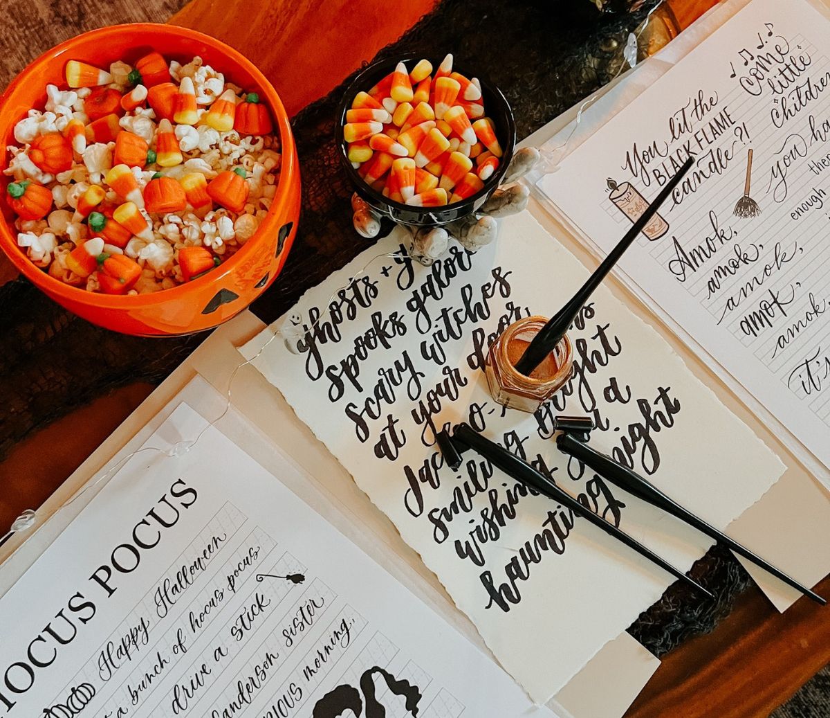 Hocus Pocus Themed Modern Calligraphy for Beginners @ Wicked Barley Brewing Co.