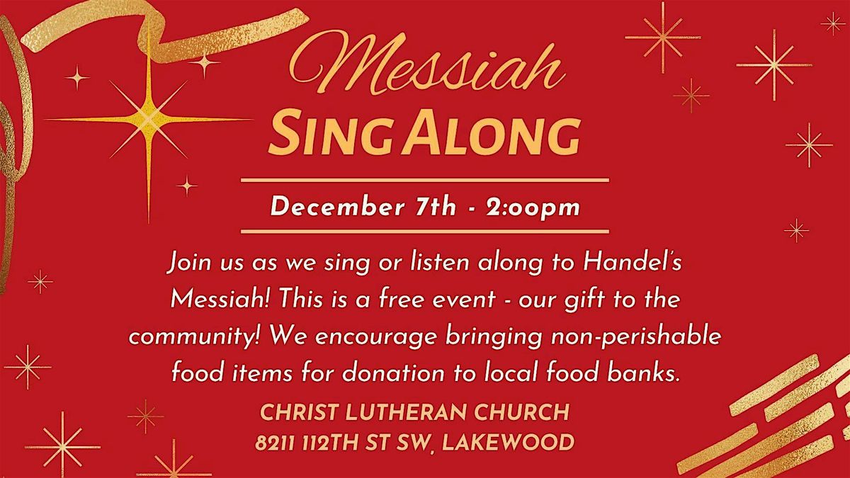 Sing Along Handel's Messiah