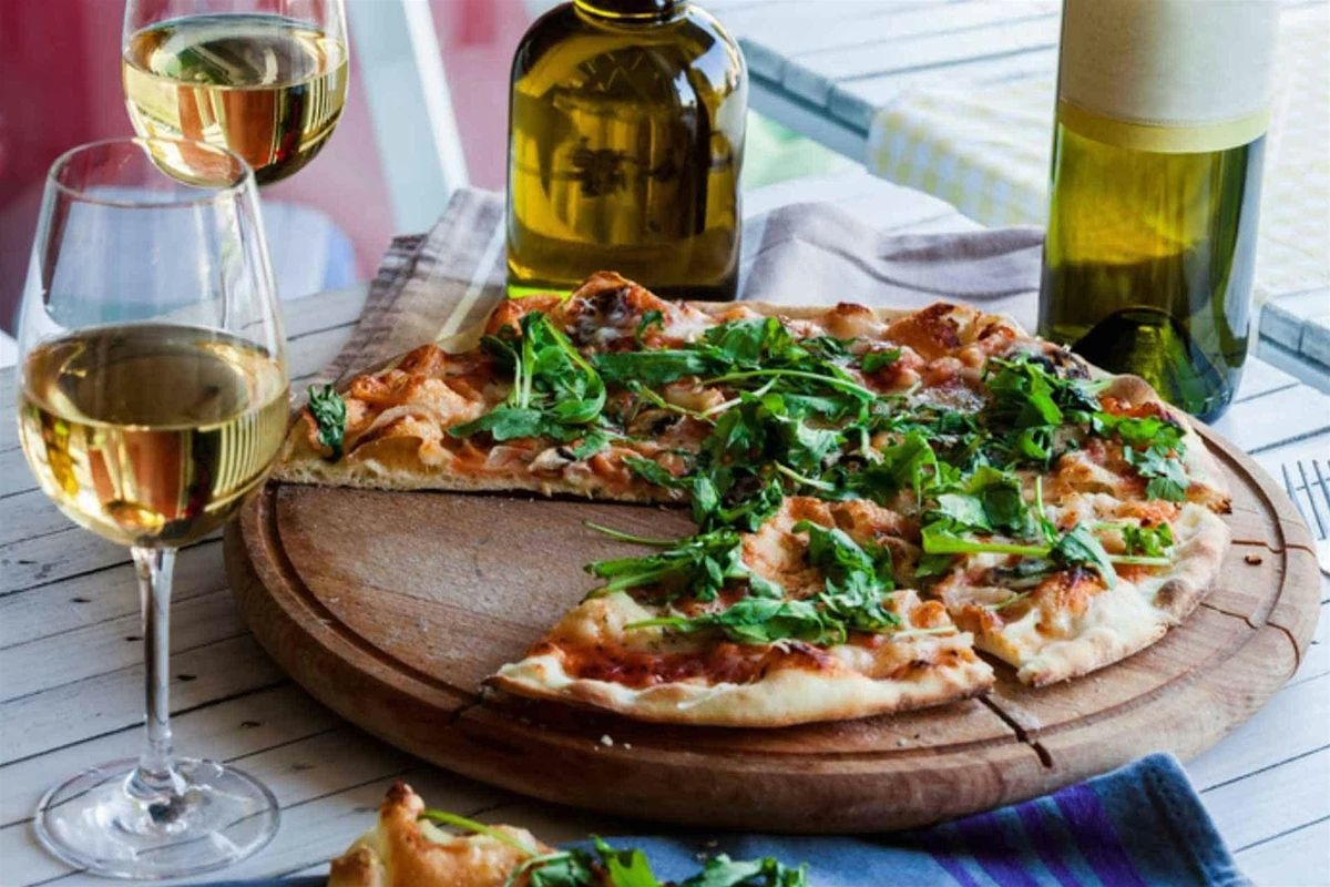 Hand Tossed Pizza and Wine