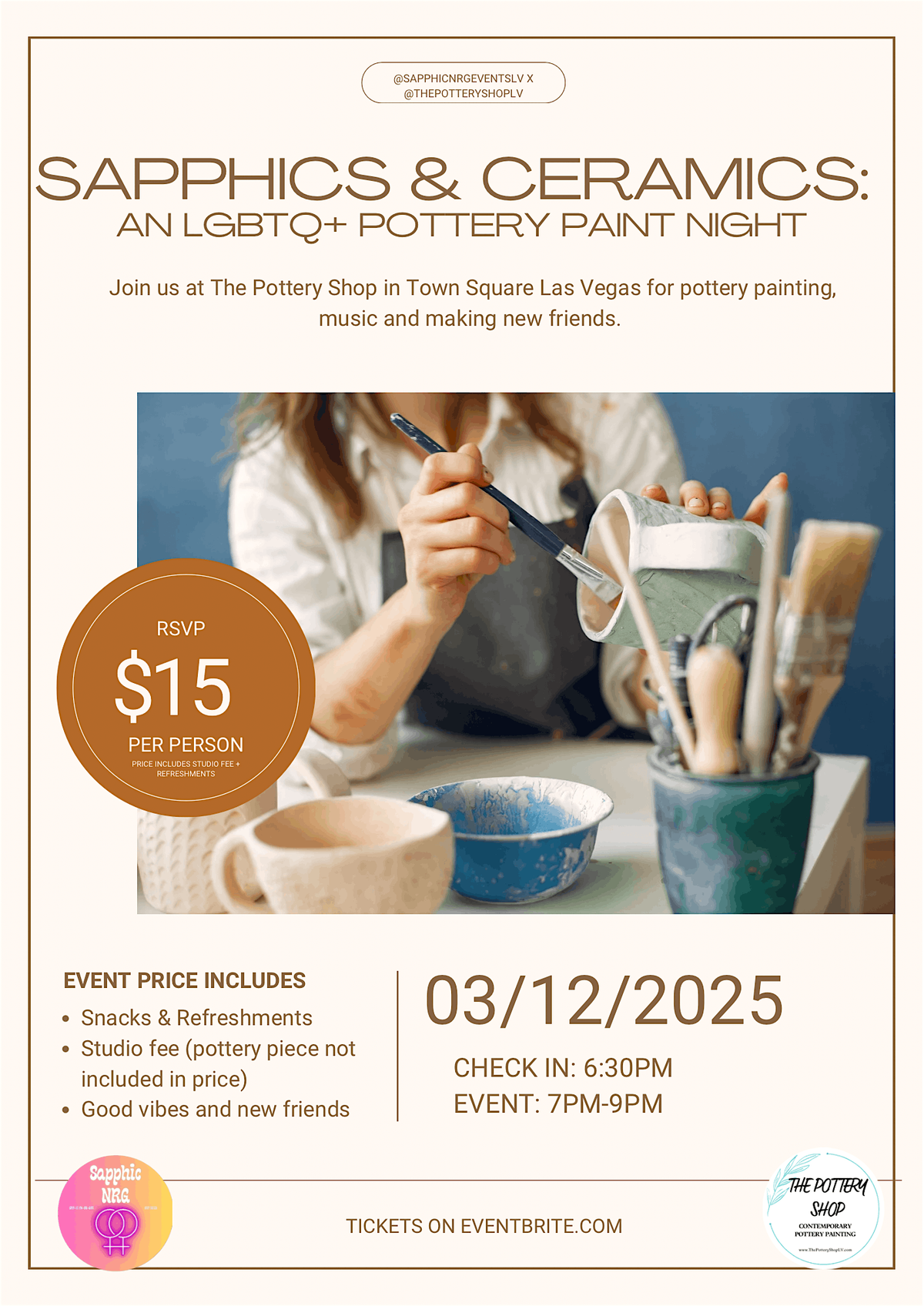 Sapphics & Ceremics: An LGBTQ+ Pottery Paint Night