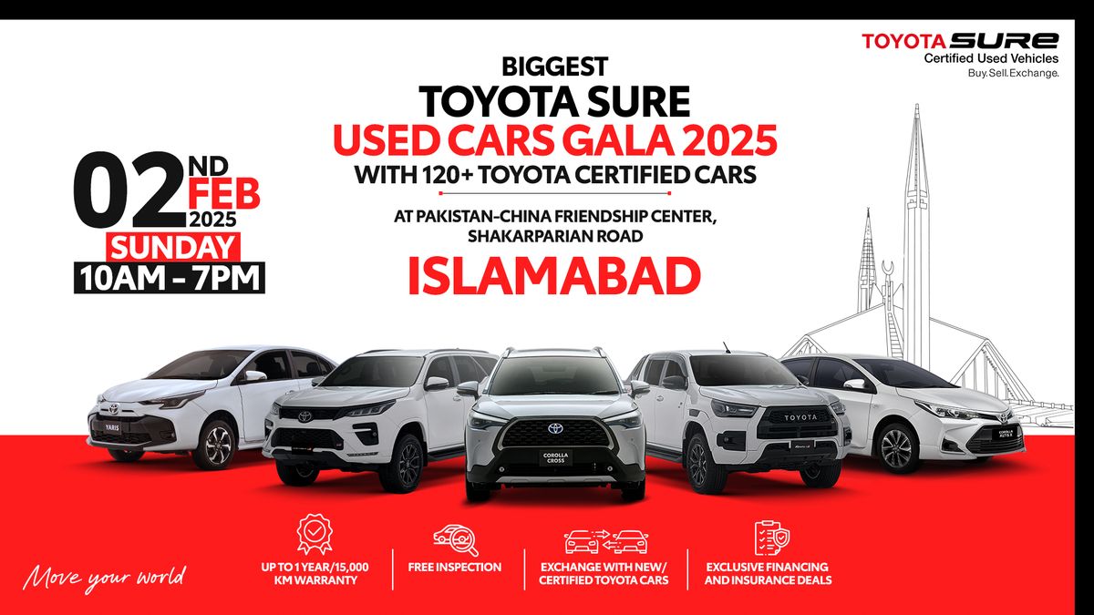 Toyota Sure Used Cars Gala 2025 Islamabad