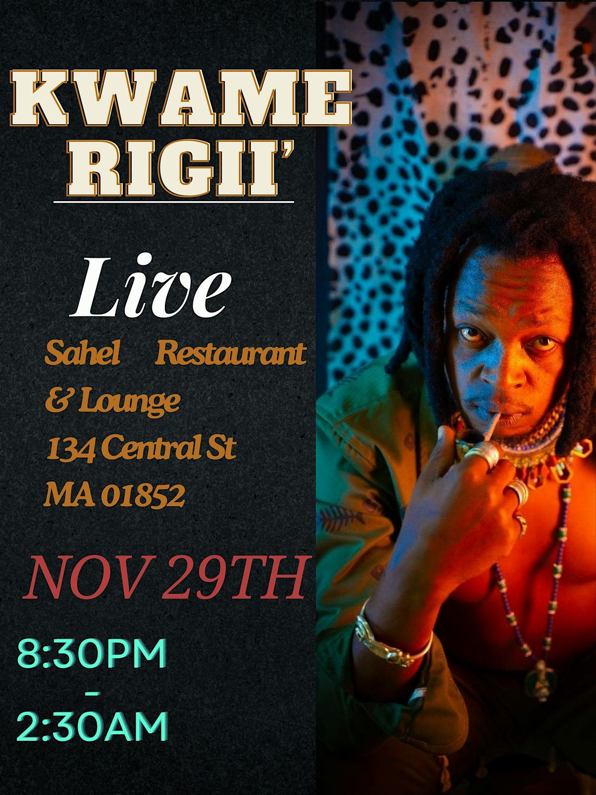 Kwame Rigii Live in Lowell \u2013 A Cultural Concert by RKOH