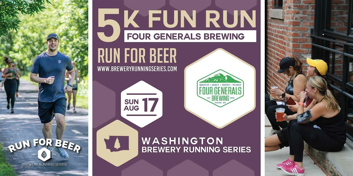 5k Beer Run x Four Generals Brewing | 2025 WA Brewery Running Series
