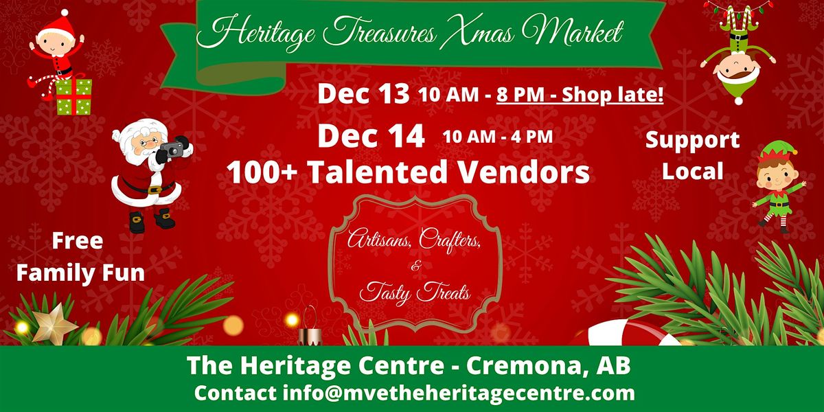 Alberta Christmas Craft Market - The Heritage Centre, Cremona, AB