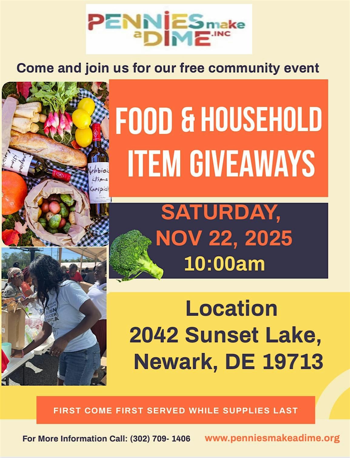 Pennies Make A Dime  Community Food and Household Giveaway