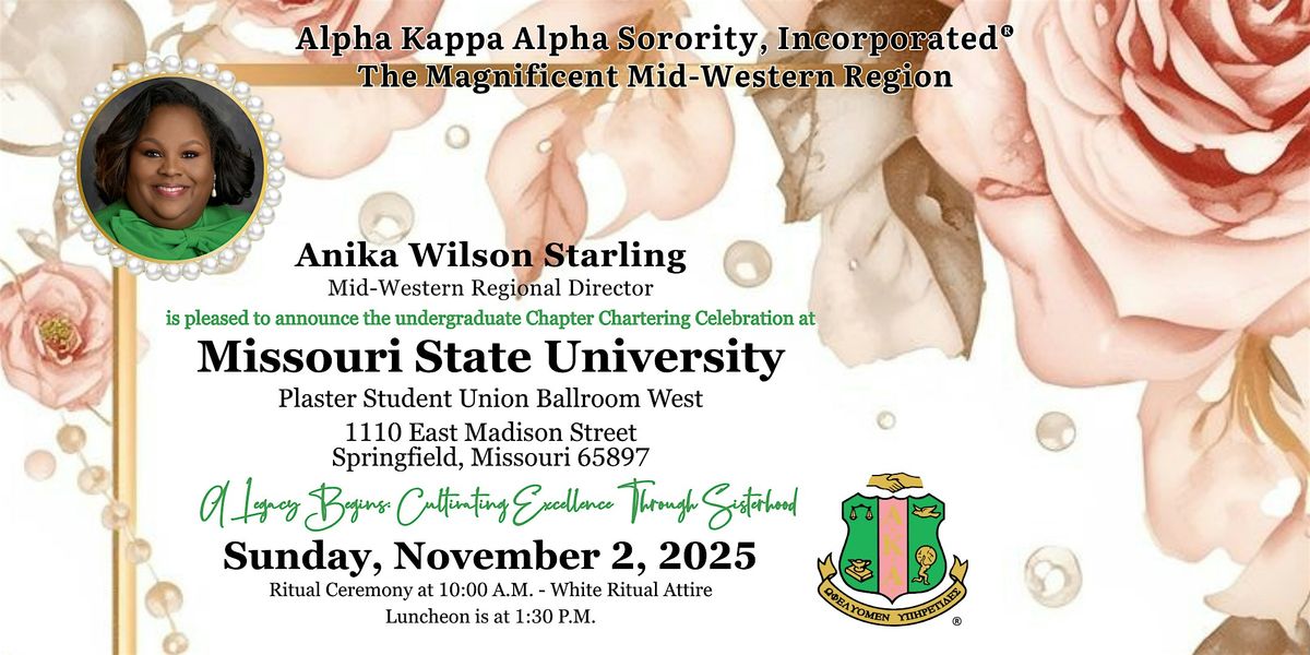 Missouri State University Undergraduate Chapter Chartering Celebration
