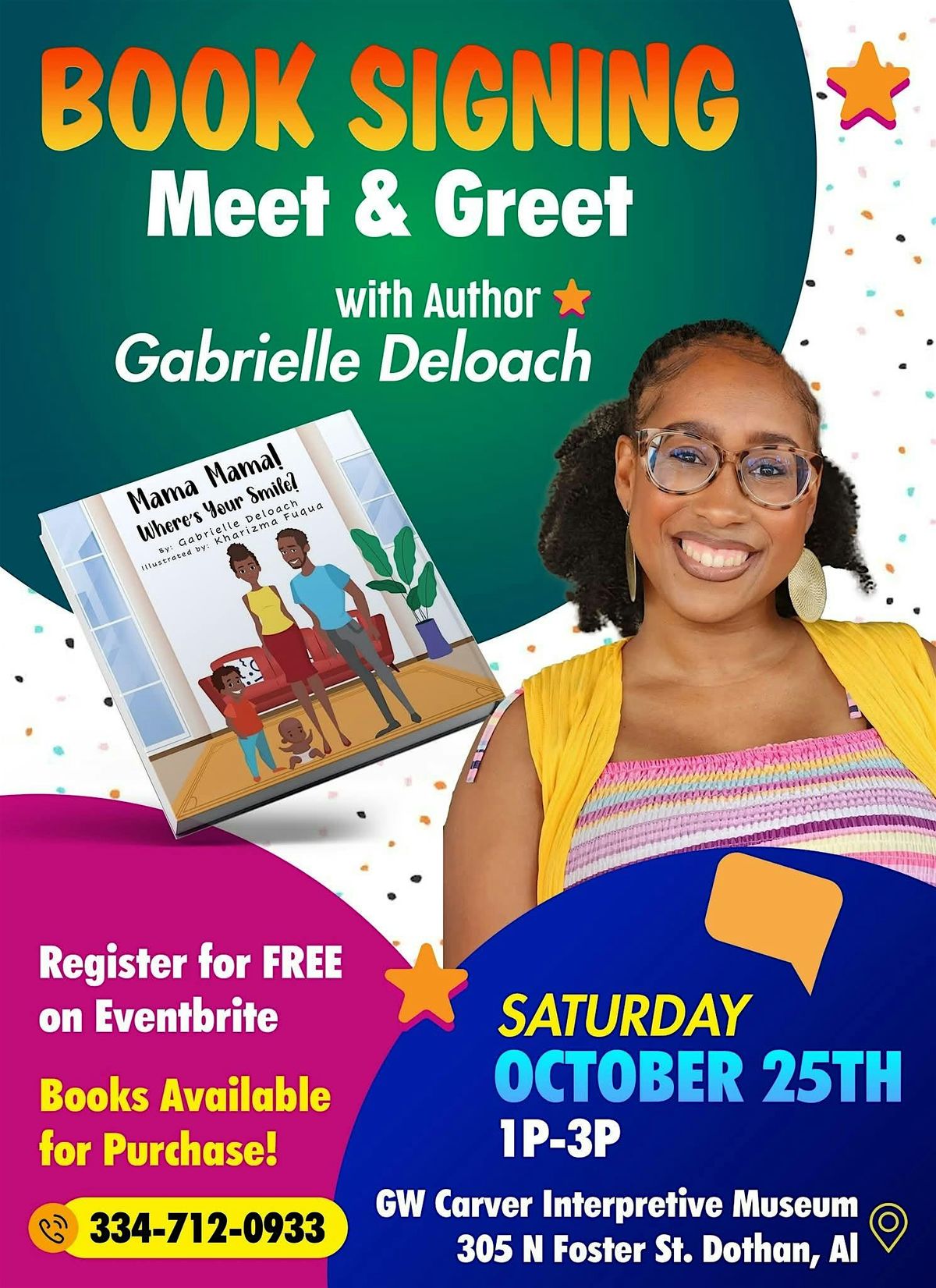 Mama Mama! Where's your smile? with Author Gabrielle Deloach