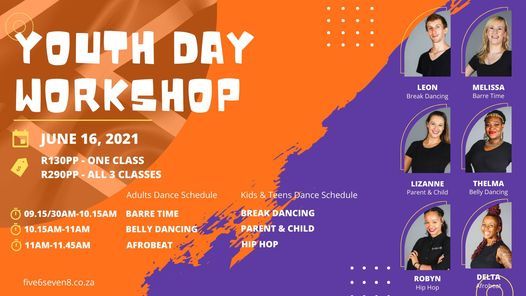 Youth Day Workshop 16 June 21 Five6seven8 Dance Studio Randburg 16 June 21