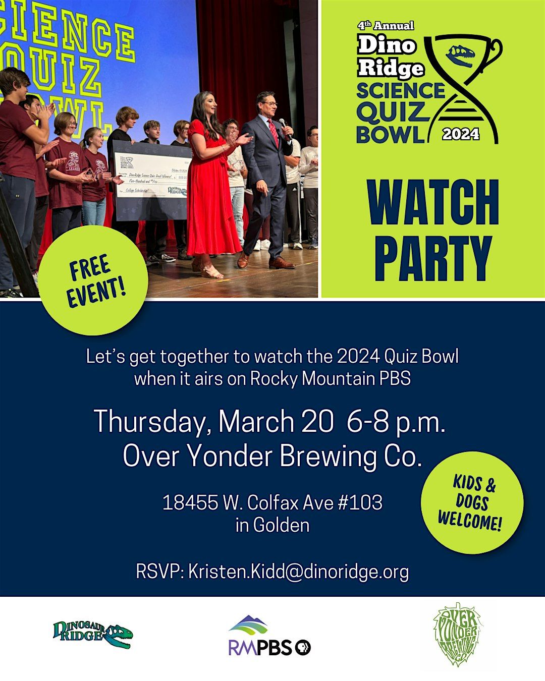 Dinosaur Ridge Science Quiz Bowl Watch Party