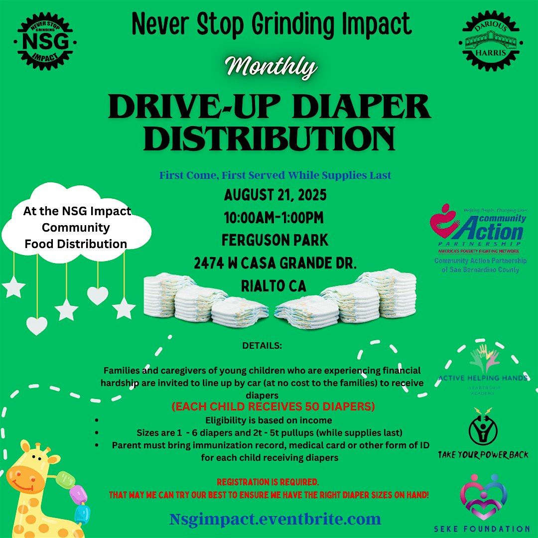 Free Drive Up Diaper Distribution-(August)