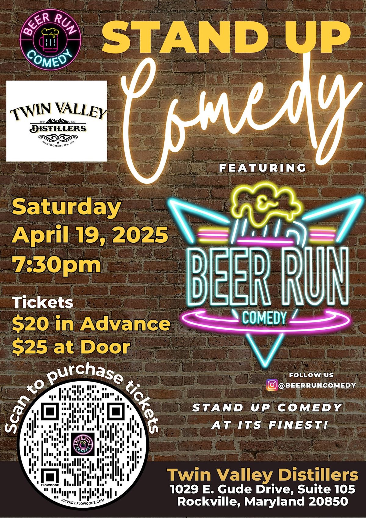 Stand Up Comedy Night at Twin Valley Distillers