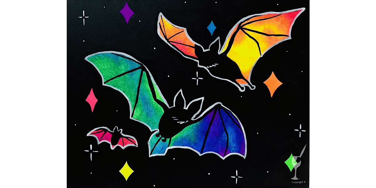 Glowing Bats - Paint and Sip in Austin | Classpop!\u2122