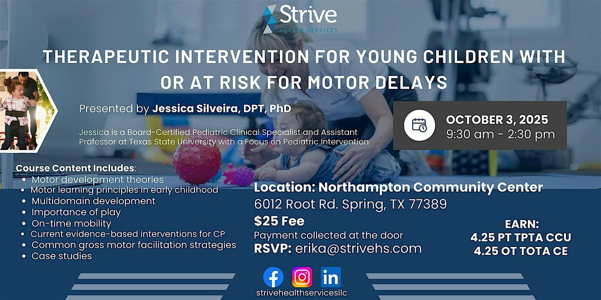 Therapeutic Intervention for Young Children with or at Risk for Motor Delay