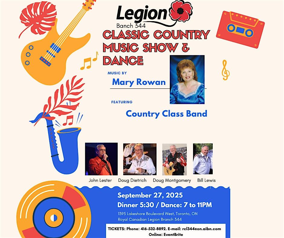 Classic Country Music Show, Dinner, and Dance - featuring Mary Rowan