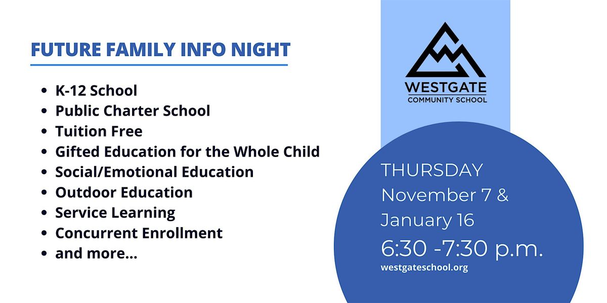 Westgate Community School Future Family Night