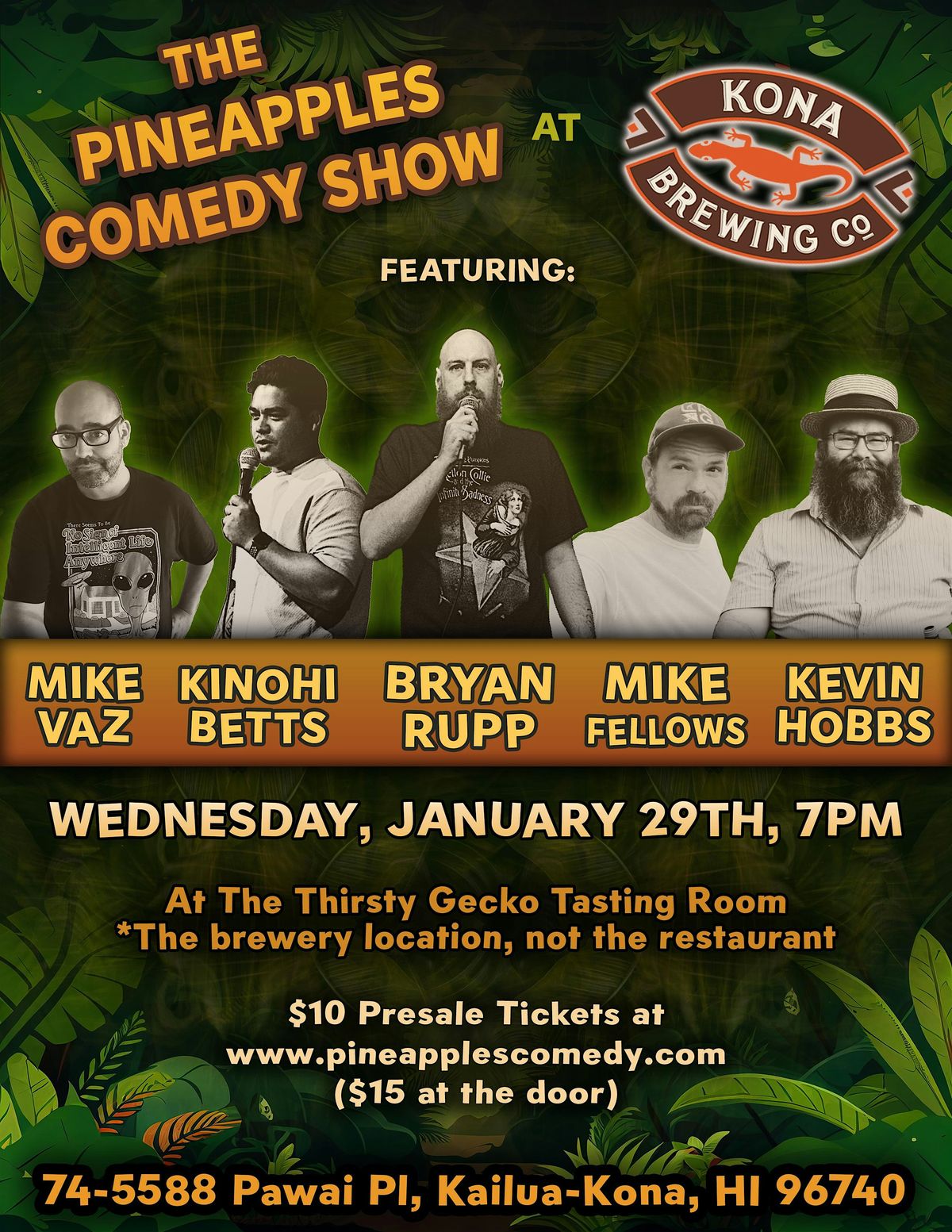 The Pineapples Comedy Show at Kona Brewing