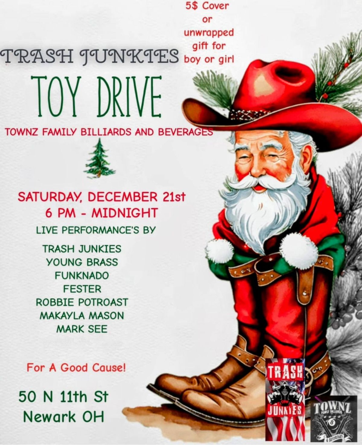 Trash Junkies multi band Toy Drive!!