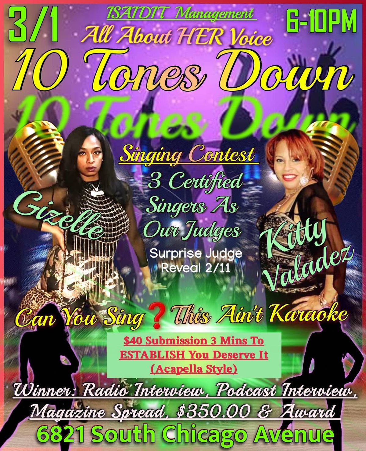 10 TONES DOWN Singing Contest 