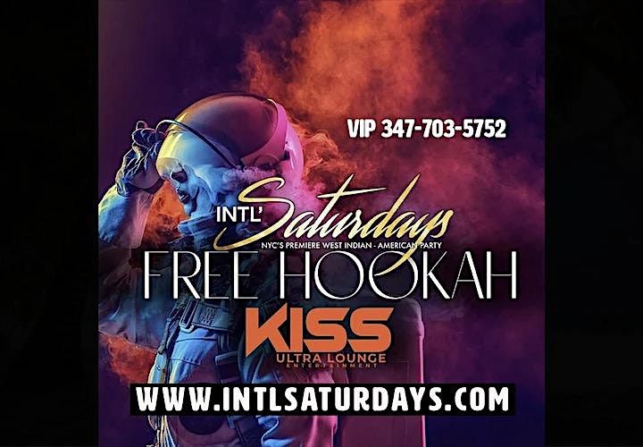 Free Hookah Saturdays at Kiss Lounge