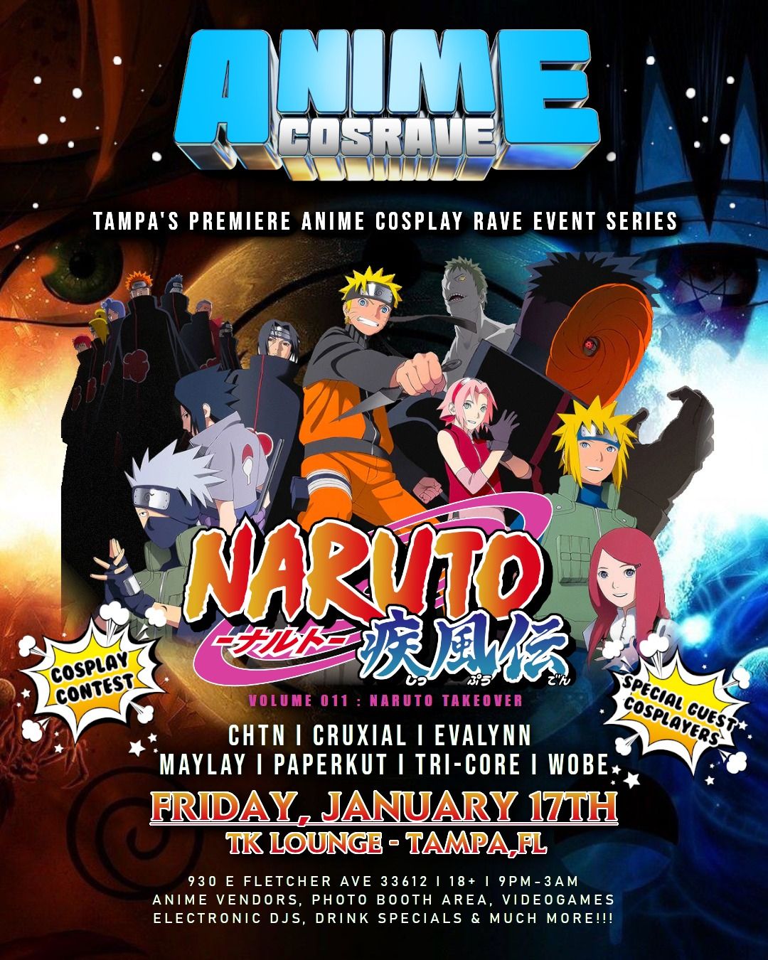 ANIME COSRAVE VOL 11: Naruto Takeover - Tampa, FL