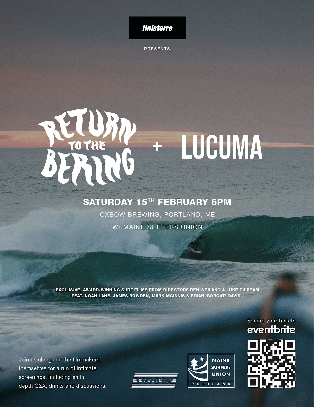 Finisterre + Maine Surfers Union Film Premiere Night!