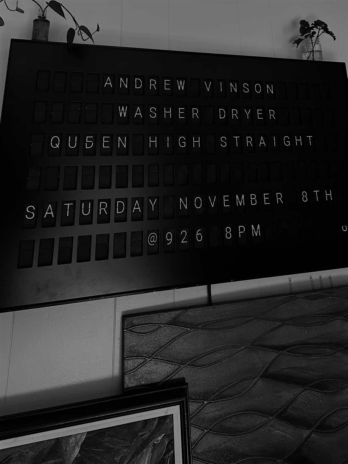 Queen High Straight w\/ Washer Dryer, Andrew Vinson at 926 Bar