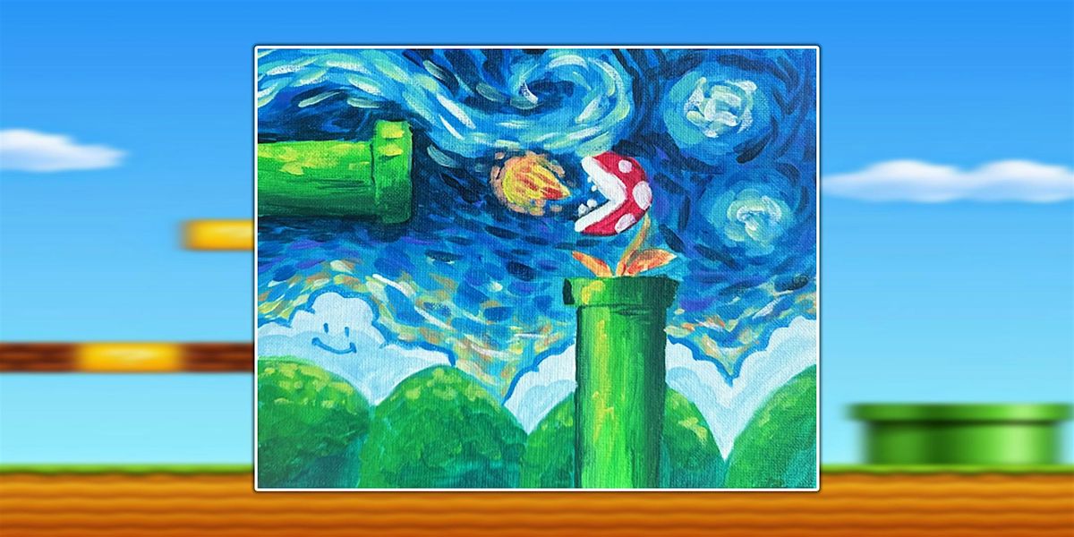 Starry Super Mario Paint-n-Sip
