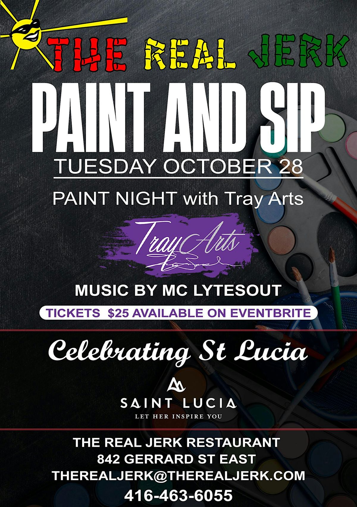 Paint Night with Tray Arts \u2013 Celebrating St. Lucia