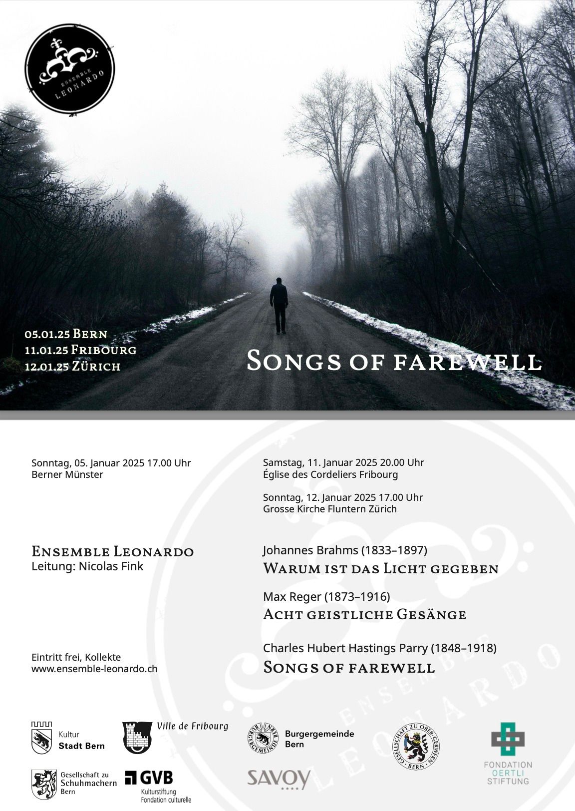 Songs of Farewell - Konzert des Ensemble Leonardo