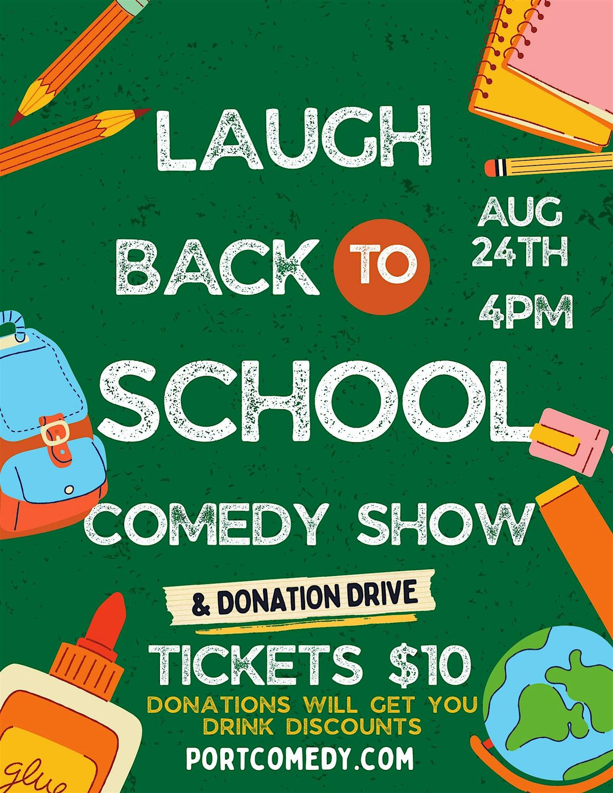Laugh Back to School Comedy Show Supply Drive
